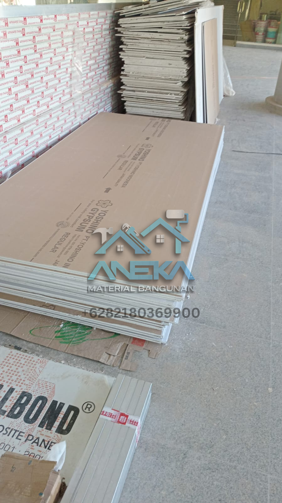 Pengantaran Papan Gypsum yoshino Area Batam
